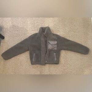 Abercrombie & Fitch Sherpa jacket, tan-grey, size small, good condition